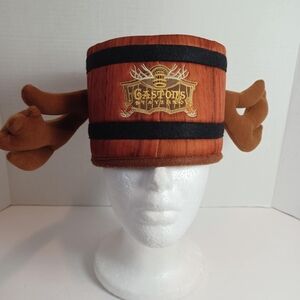 Walt Disney Parks Gastons Tavern Barrel Keg Hat Antlers Ears Magic Kingdom Moose